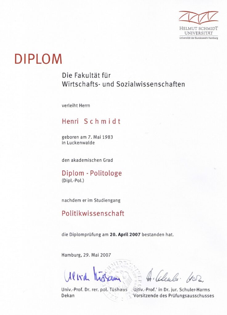 Diplom Politikwissenschaften